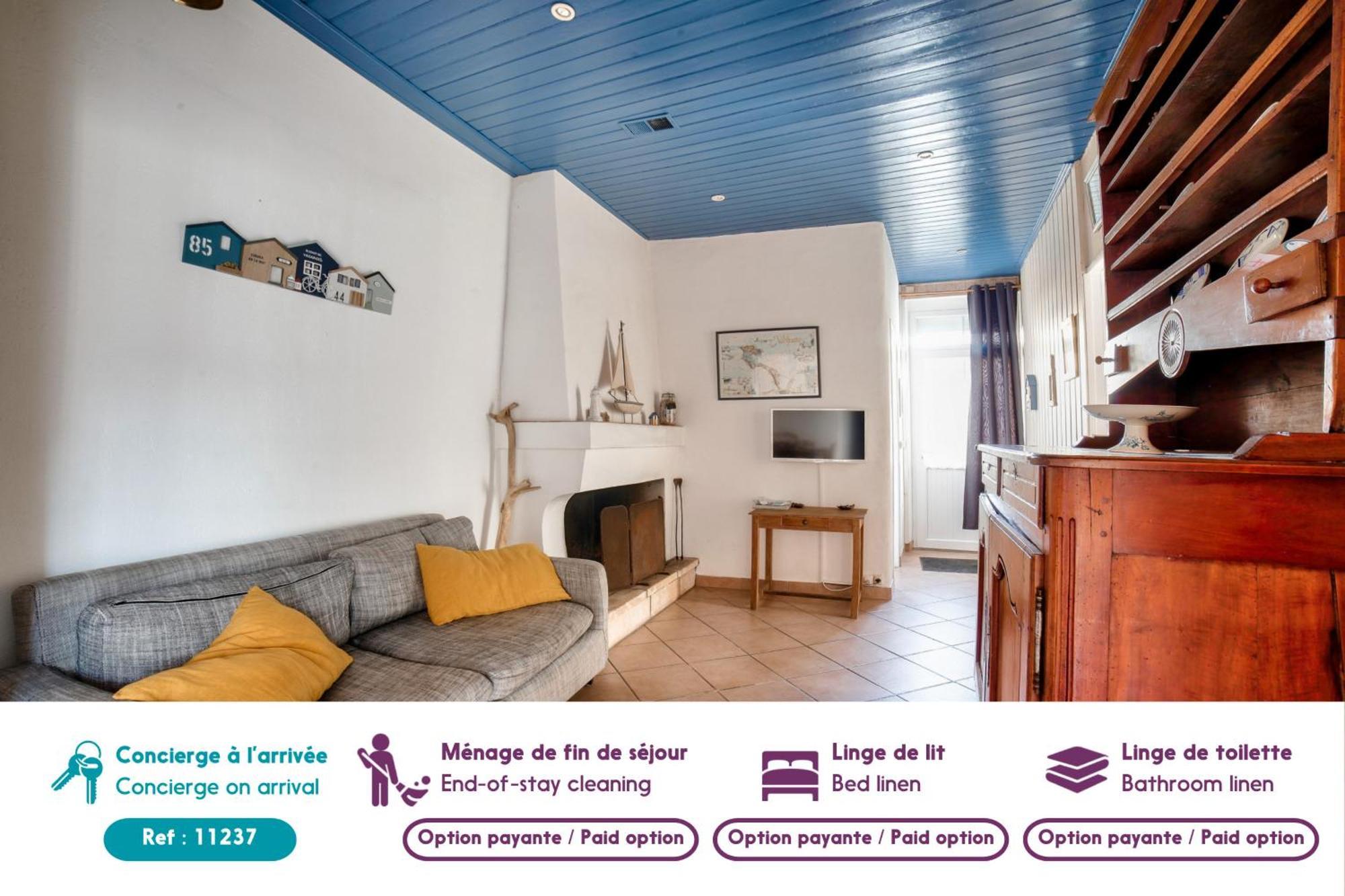Jolie Maison Avec Cour Pour 5 Personnes Noirmoutier-en-l'Ile Exteriér fotografie